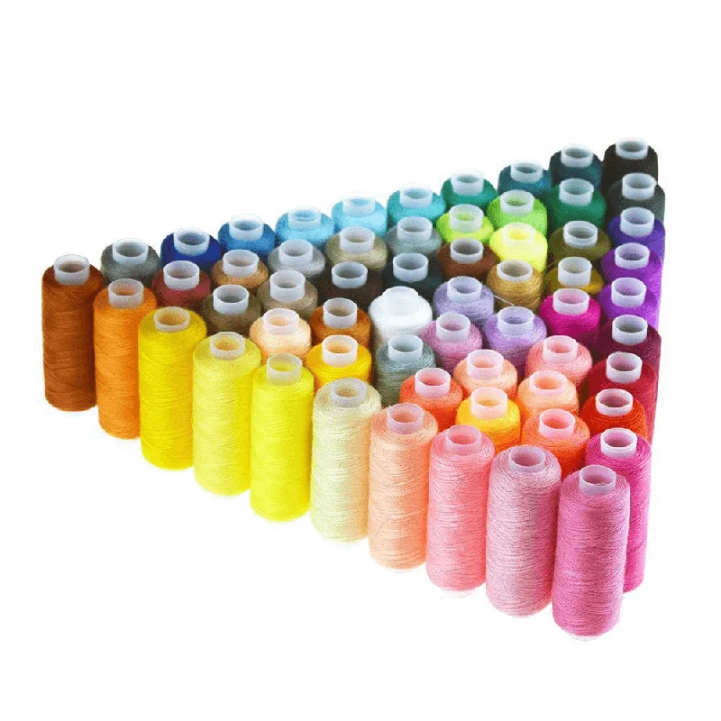 250 Yard Spools 60 Colors Polyester Sewing Thread Reel Machine Hand Cord Tools Set