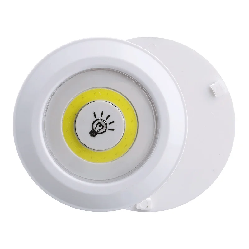 3Pcs LED Light Wireless Remote Control Night Light 3W Super Bright COB under Cabinet Light Dimmable Wardrobe Lamp Home Bedroom Closet