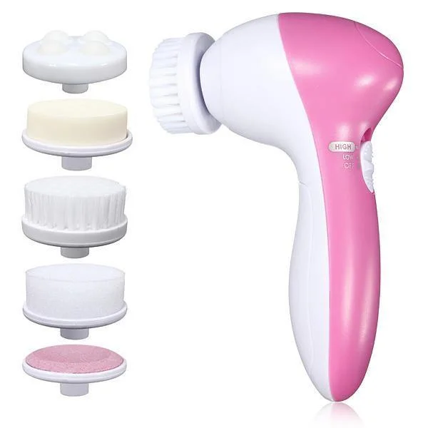 5 In 1 Electric Facial Face Cleansing Brush Set Multifunction Massage Skin Care