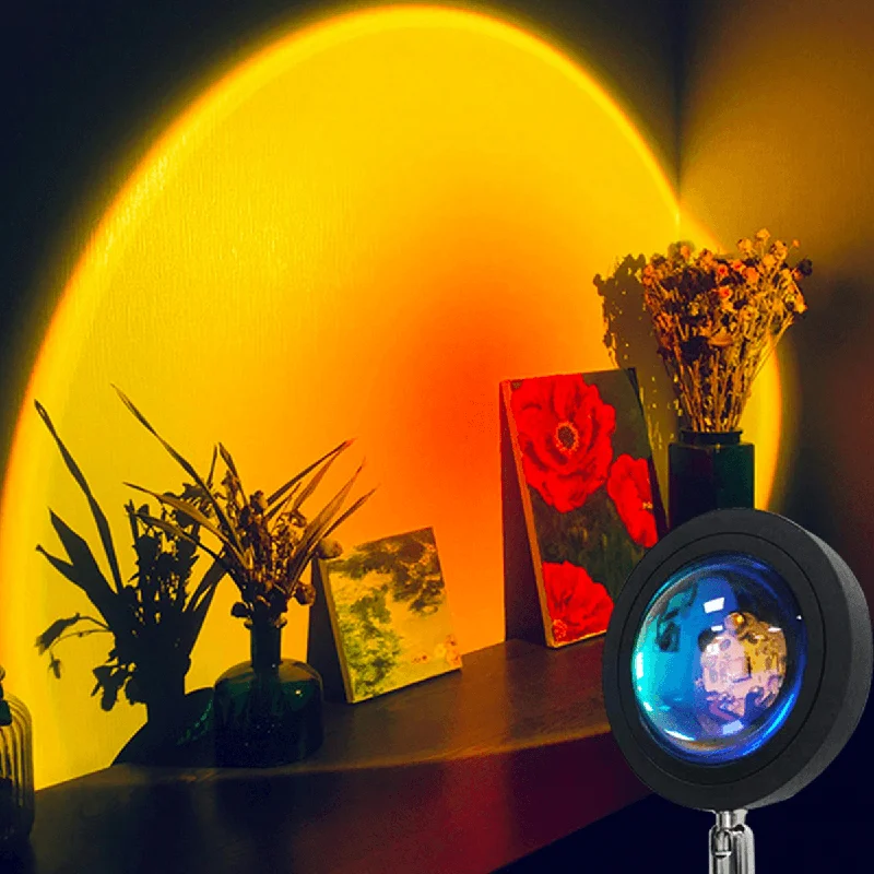 Sunset Lamp Table Lamp Sun Never Sets Projector Light Dovio Sunset Atmosphere Light Mandalaki Bedroom