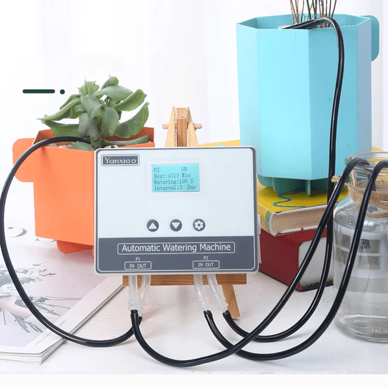 WIFI Connection Drip Irrigation System Set Double Pump Automatic Watering Device Timer Kit Mobile APP Intelligent Control