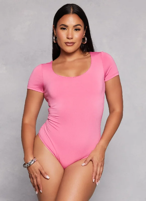 Short Sleeve Scoop Neck Bodysuit