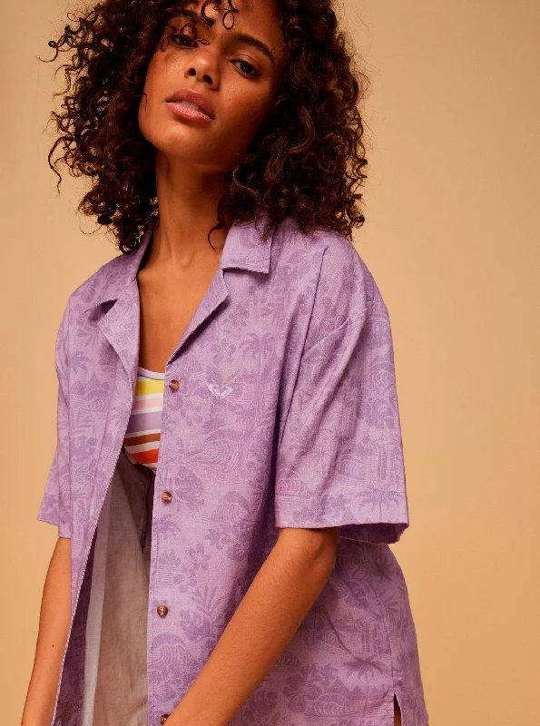 Surf.Kind.Kate. Short Sleeve Shirt - Purple Rose Surf Friends