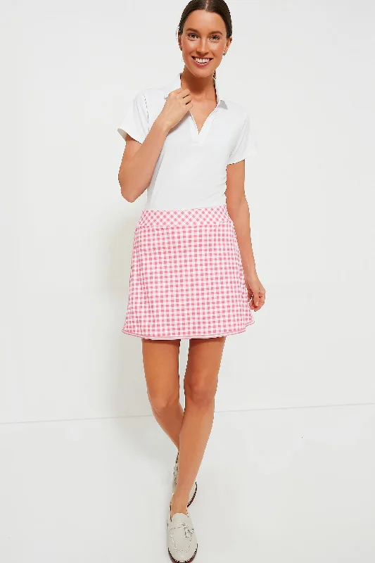 White Short Sleeve Caroline Polo