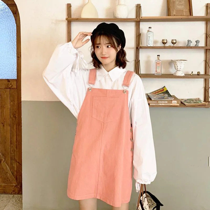 Women's Kawaii Overall Dresses With Pocket