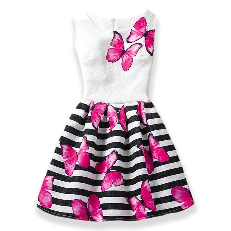 Butterfly Petal Print Dress