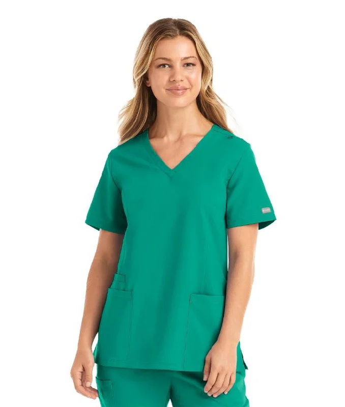 Momentum Womens Double V-Neck Scrub Top