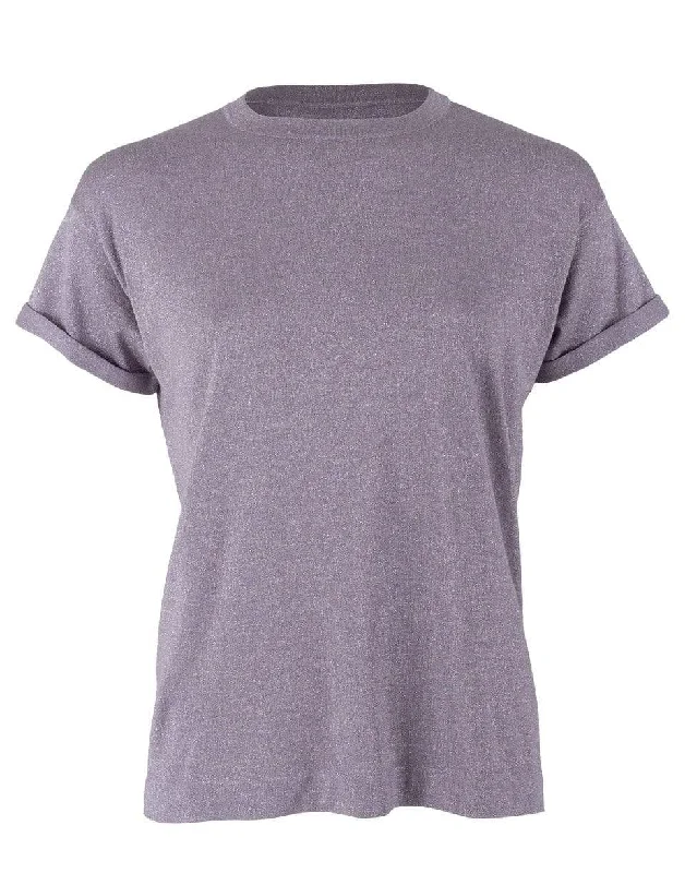 Wisteria Short Sleeve Cashmere Silk Lurex Top