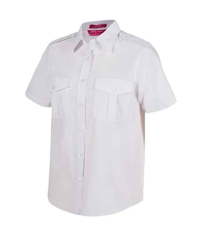 Womens Epaulette Shirt Short Sleeve