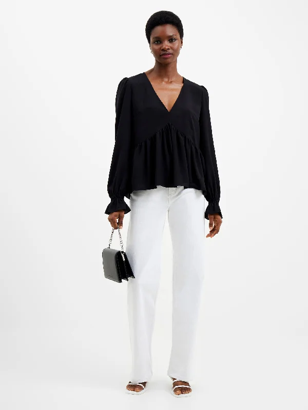 Crepe Light V Neck Top