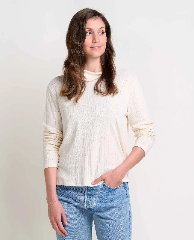 Foothill Pointelle Long Sleeve T-Neck