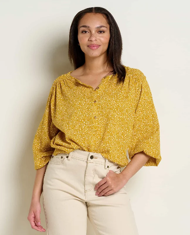 Manzana Long Sleeve Peasant Top