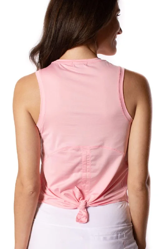 Light Pink Sleeveless Sport Tie Top