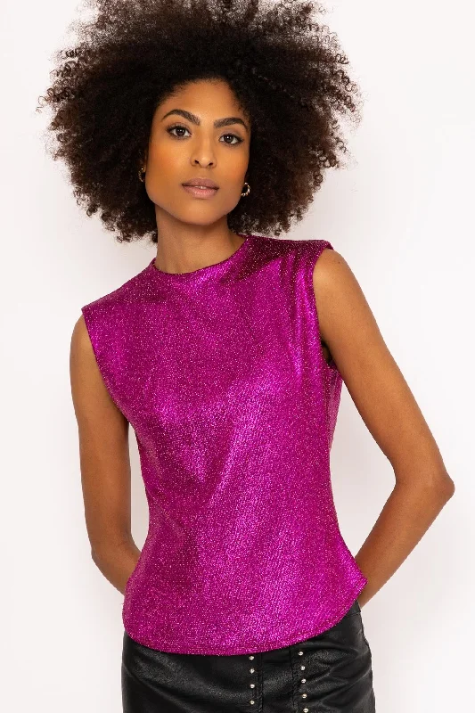 Pink Metallic Khloe Sleeveless Top