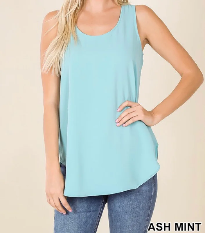 Sleeveless Crepe Top - 14 Colors