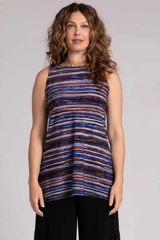 Sleeveless Nu Ideal Tunic | Elemental Stripes