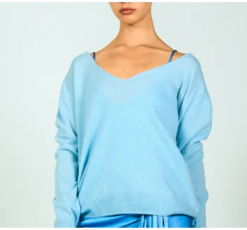 Women's V Neck Cashmere Sweater