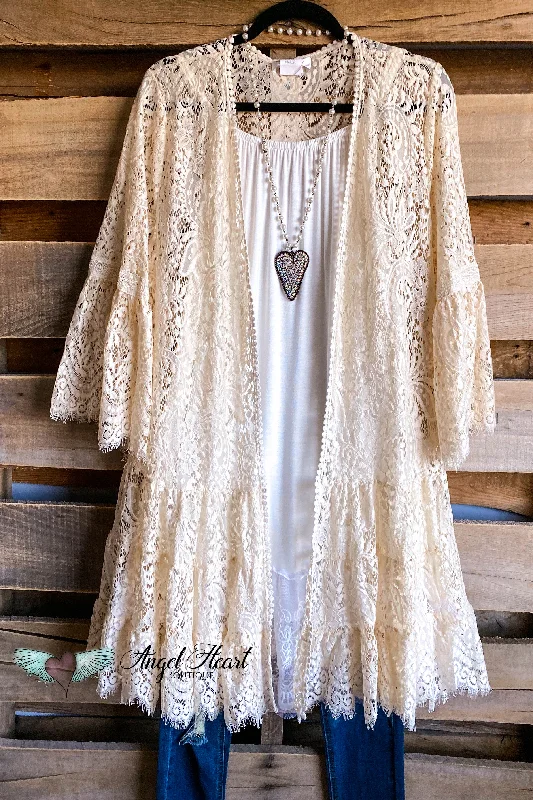 AHB EXCLUSIVE: Lace In Your Arms Cardigan - Beige