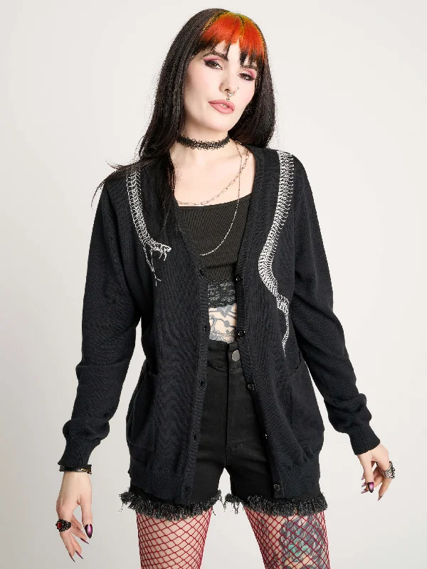 Snake Embroidered Cardigan