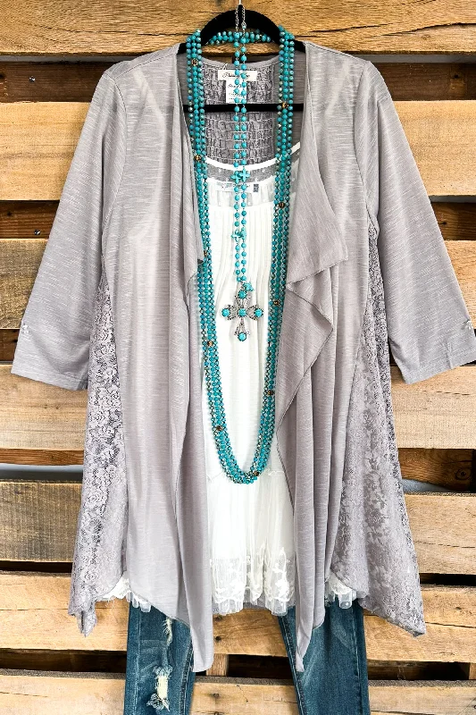 Simple Attraction Cardigan - Light Grey