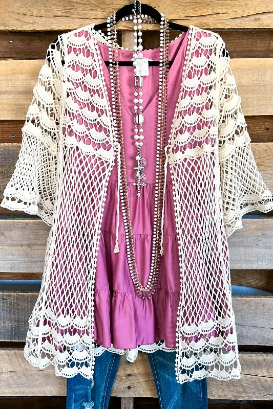 The Chosen And Beautiful Cardigan - Natural - 100% COTTON