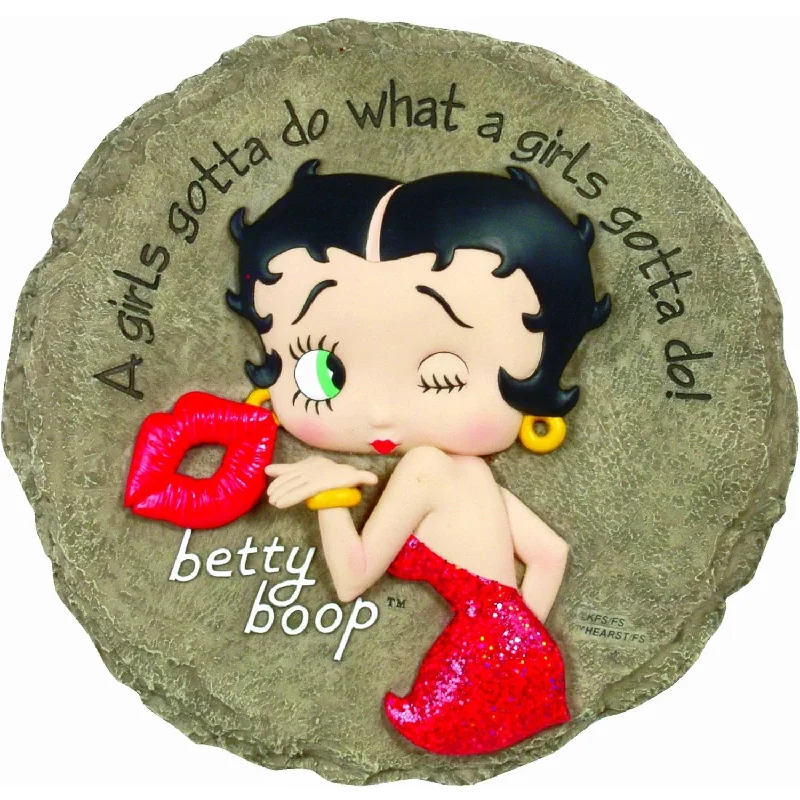 9.5" Betty Boop Kiss Stepping Stone Wall Plaque