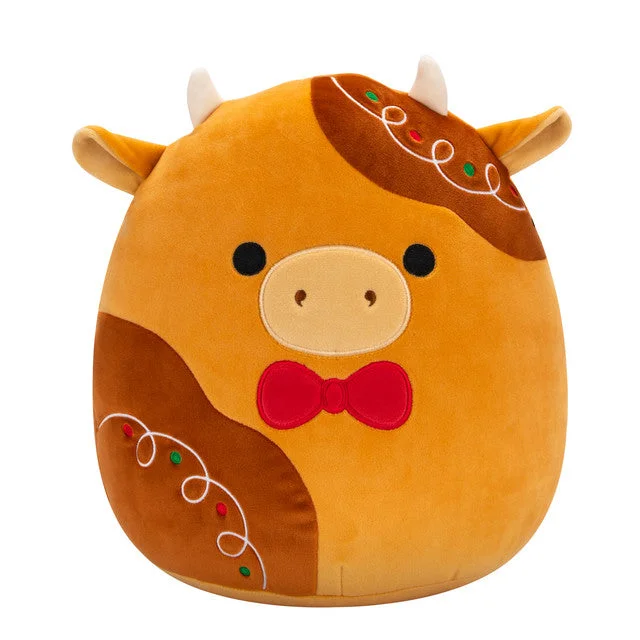 Christmas Squishmallow Jericho the Gingerbread Cow 8" Stuffed Plush by Jazwares