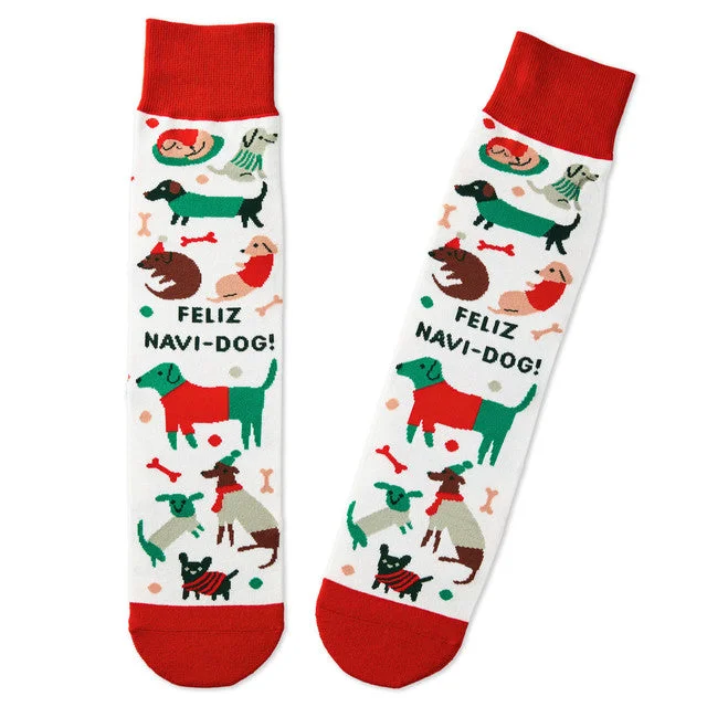 Hallmark Feliz Navi-dog Funny Novelty Socks