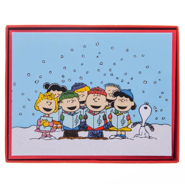 Snoopy and the Peanuts Gang Christmas Carol Choir Holiday Boxed Card