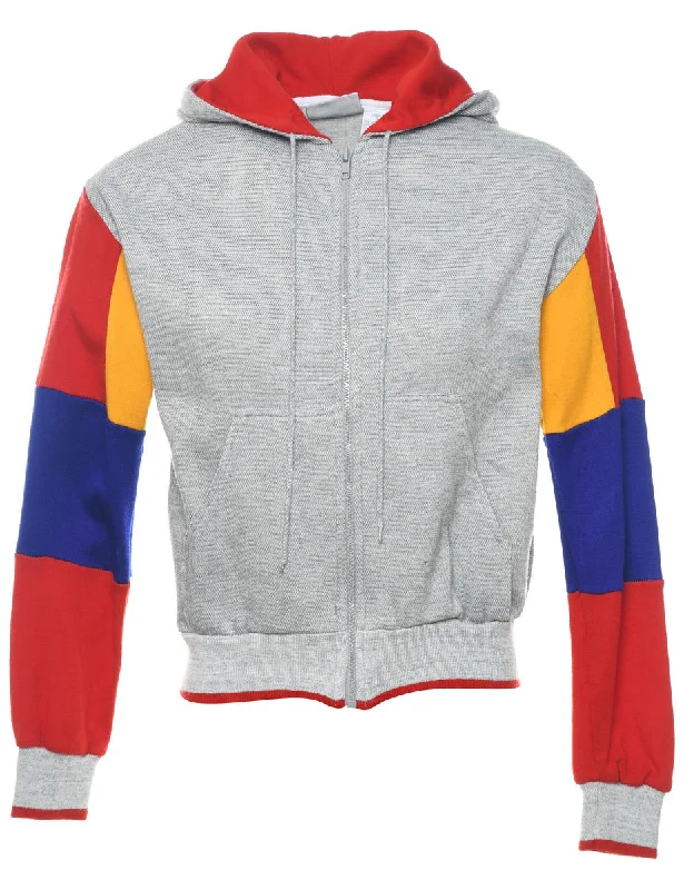 Colour Block Hooded Sweatshirt - S