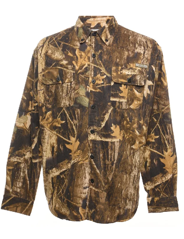 Columbia Camouflage Print Shirt - L