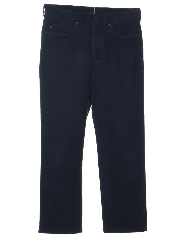 Corduroy Navy Trousers - W32 L30