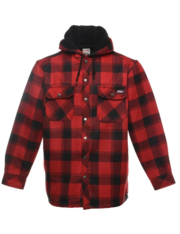 Dickies Black & Red Checked Jacket - M