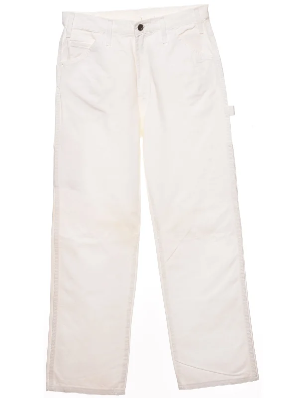 Dickies White Straight-Fit Workwear Jeans - W32 L30